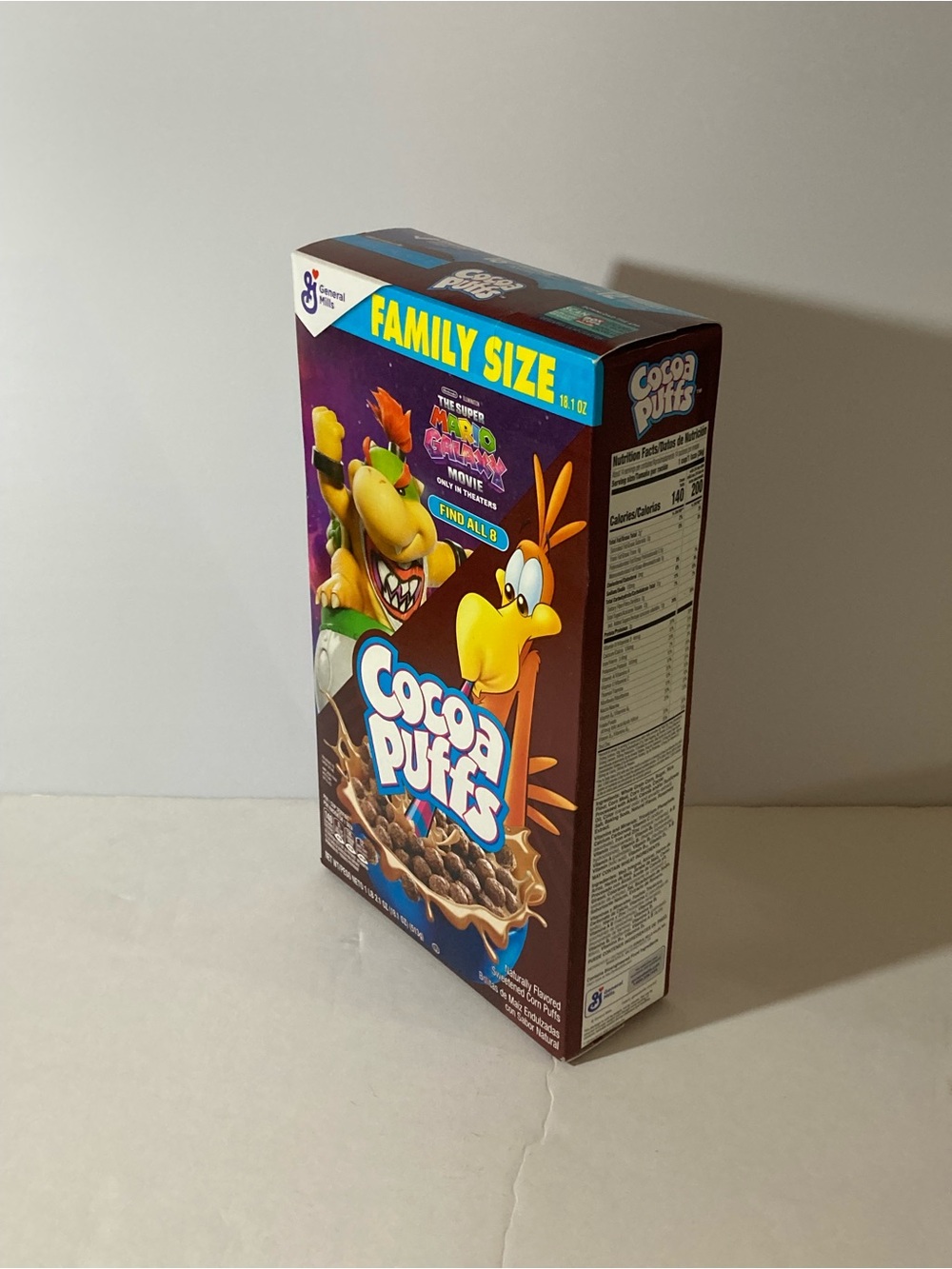 Cocoa Puffs Bowser Jr Cereal Box